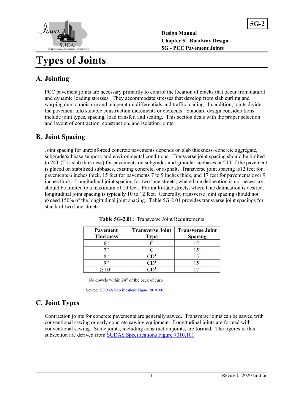 Section 5G-2 - Types of Joints