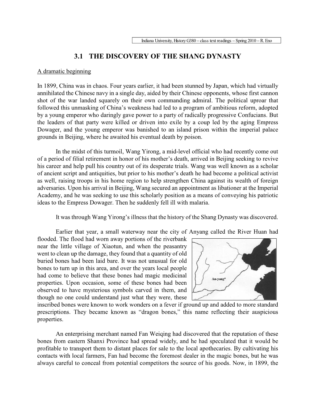 3.1 the Discovery of the Shang Dynasty