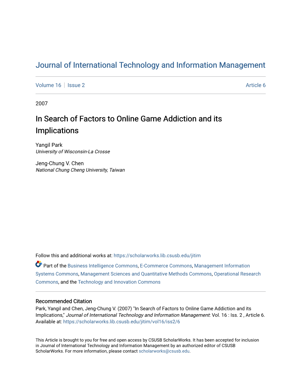 In Search of Factors to Online Game Addiction and Its Implications