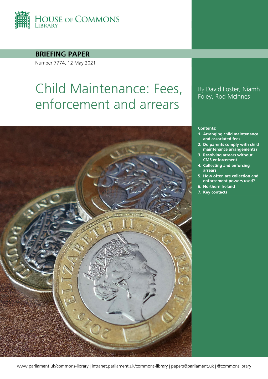 Child Maintenance: Fees, Enforcement and Arrears