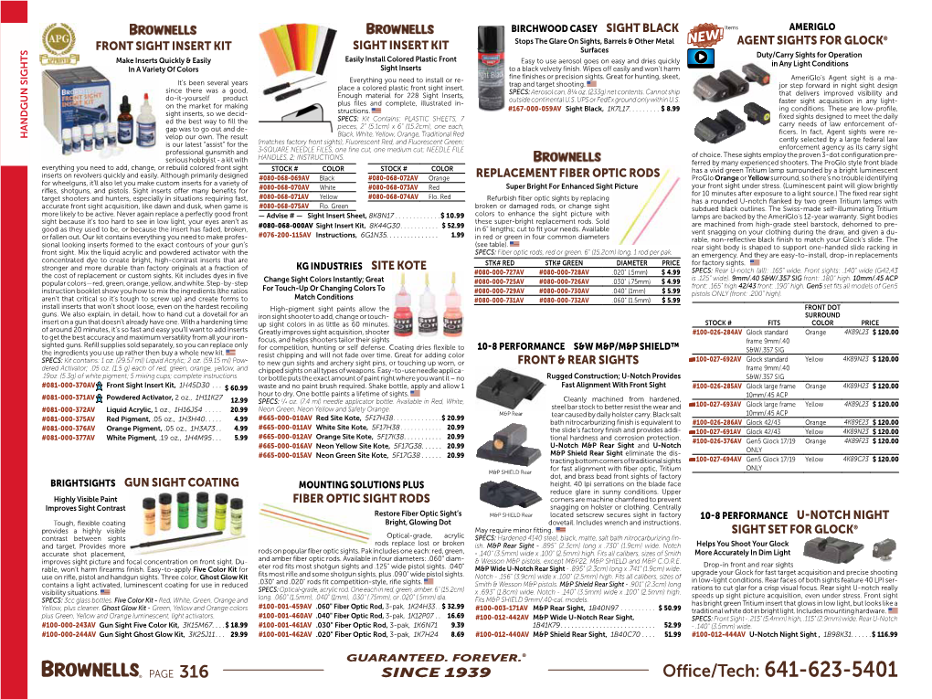 Handgun Sights 316-326