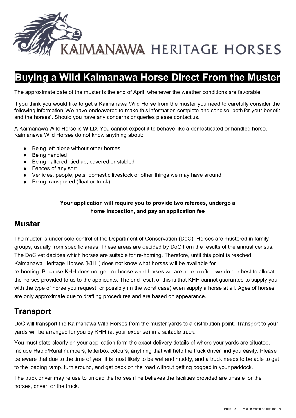 Buying a Wild Kaimanawa Horse Direct from the Muster