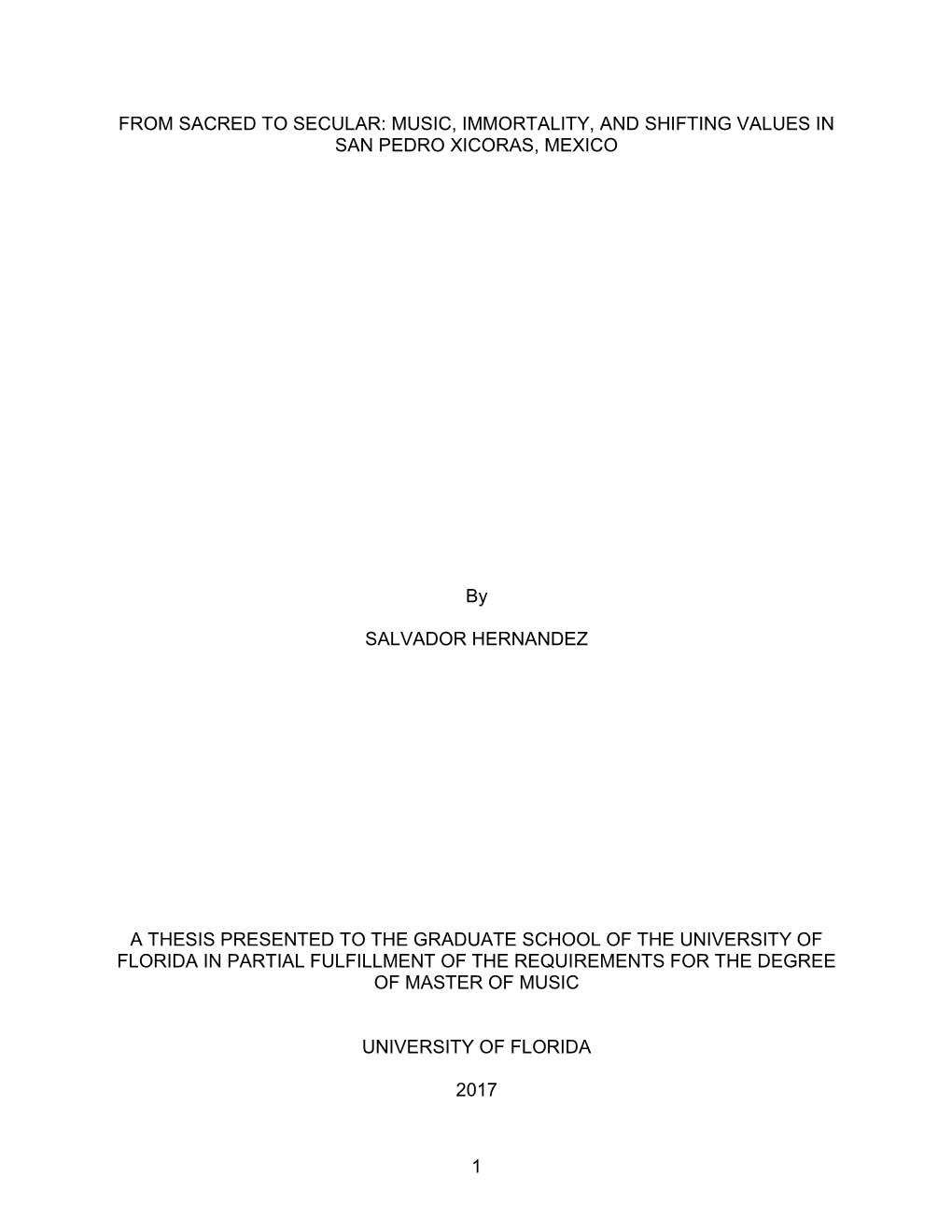 University of Florida Thesis Or Dissertation Formatting