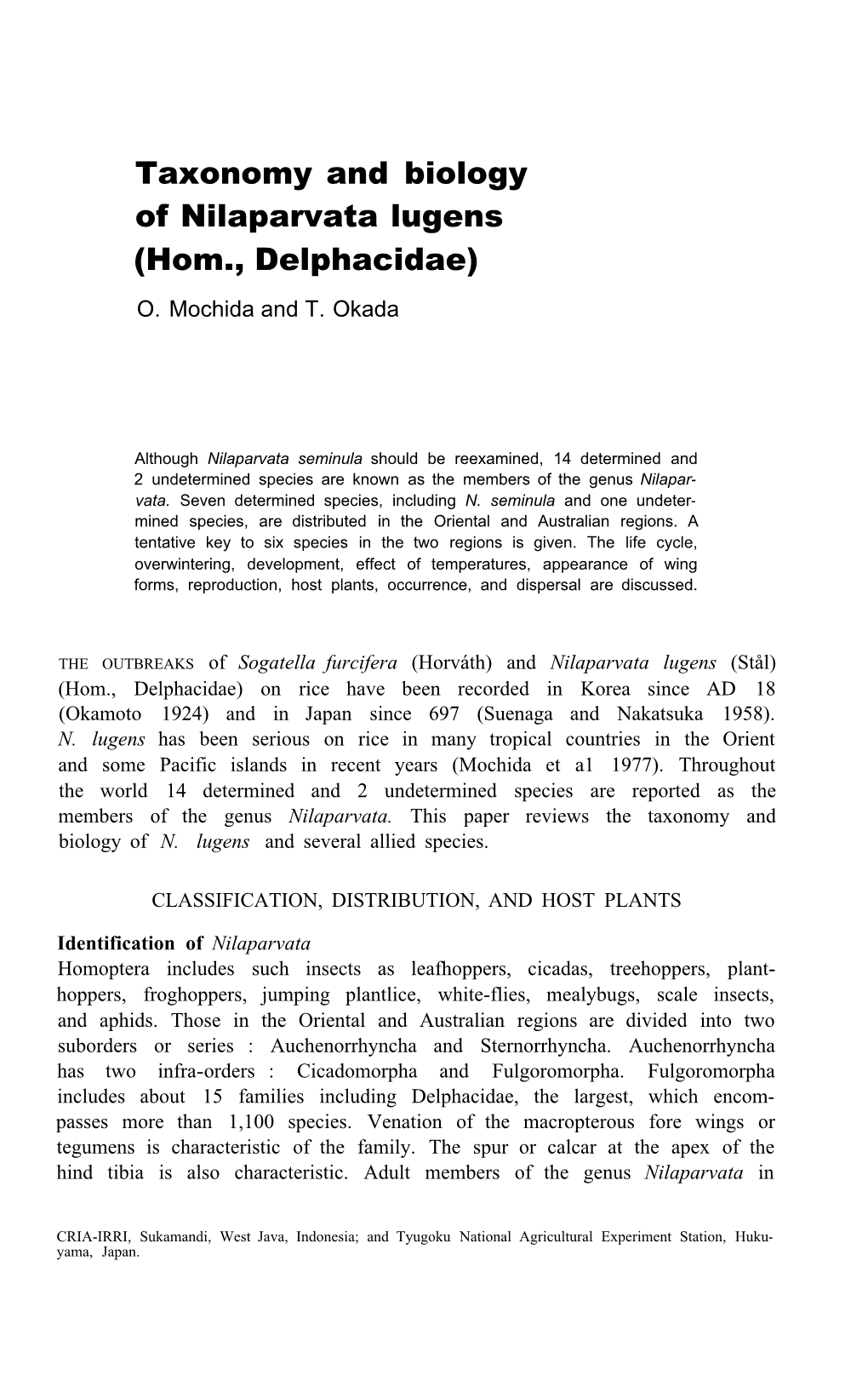 Brown Planthopper: Threat to Rice Production in Asia; Proceedings