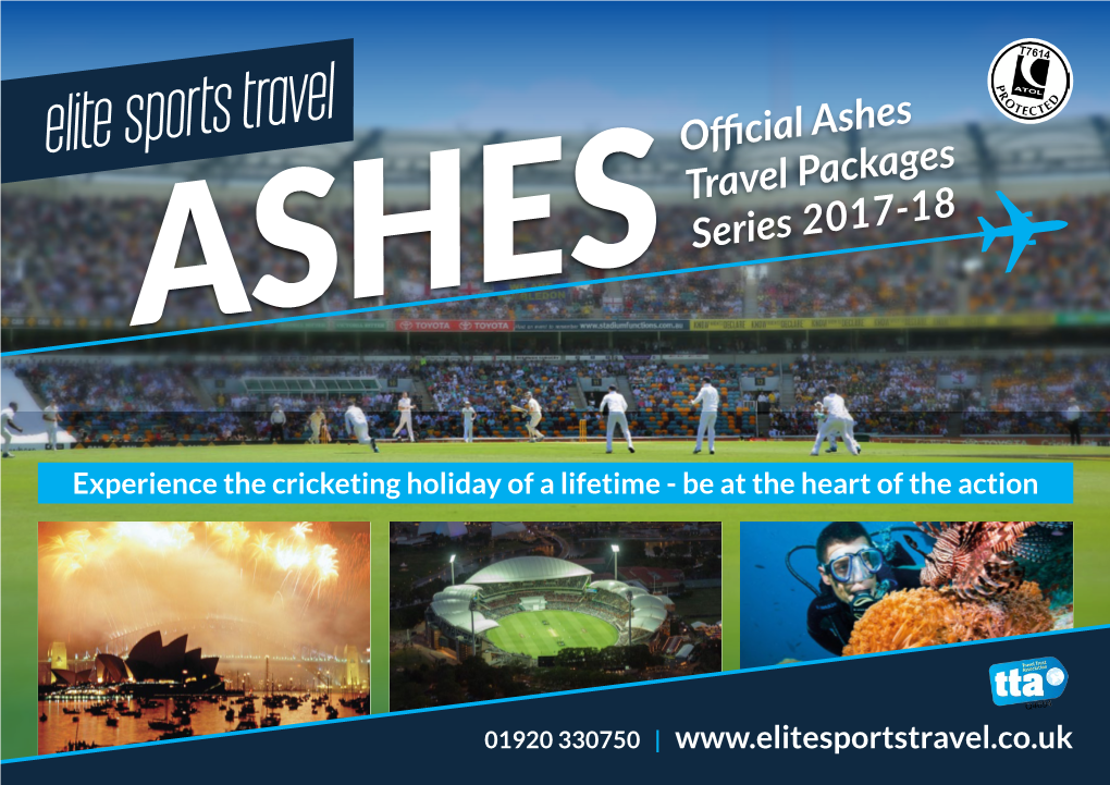 Official Ashes Travel Packages Series 2017-18