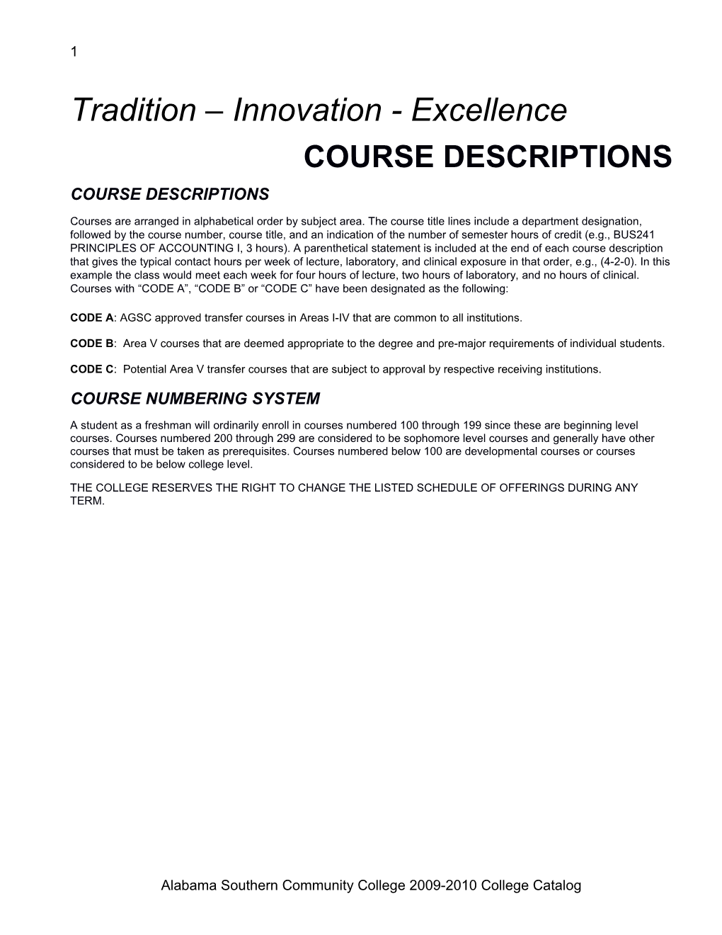 Course Descriptions s1