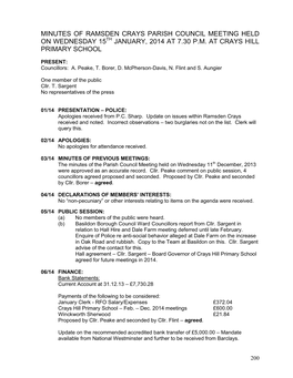 Council Minutes 15 Jan 2014