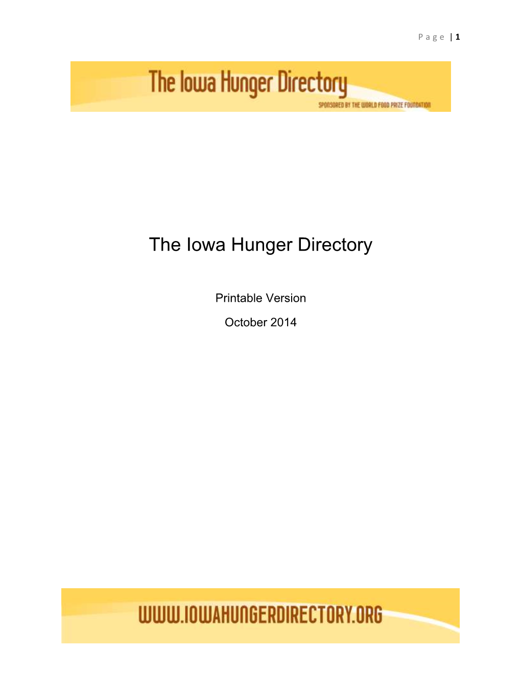 The Iowa Hunger Directory