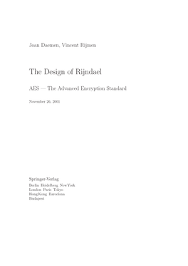 The Design of Rijndael