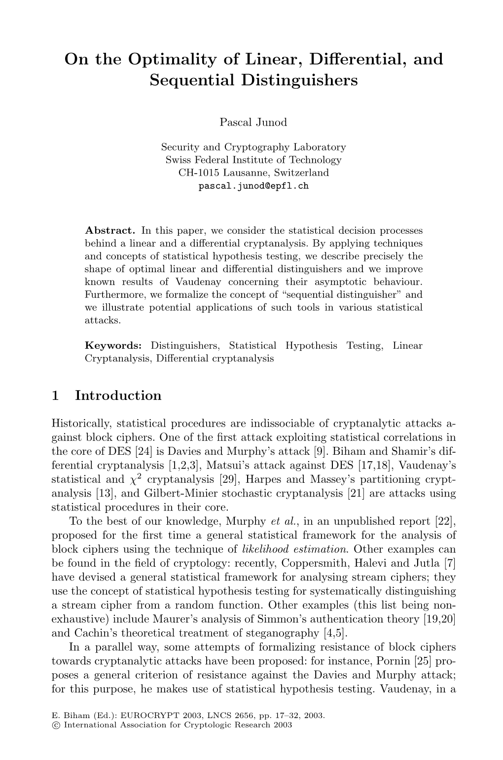 On the Optimality of Linear, Differential, and Sequential Distinguishers