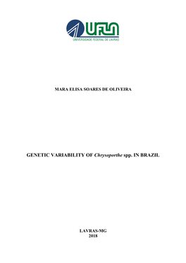 GENETIC VARIABILITY of Chrysoporthe Spp. in BRAZIL