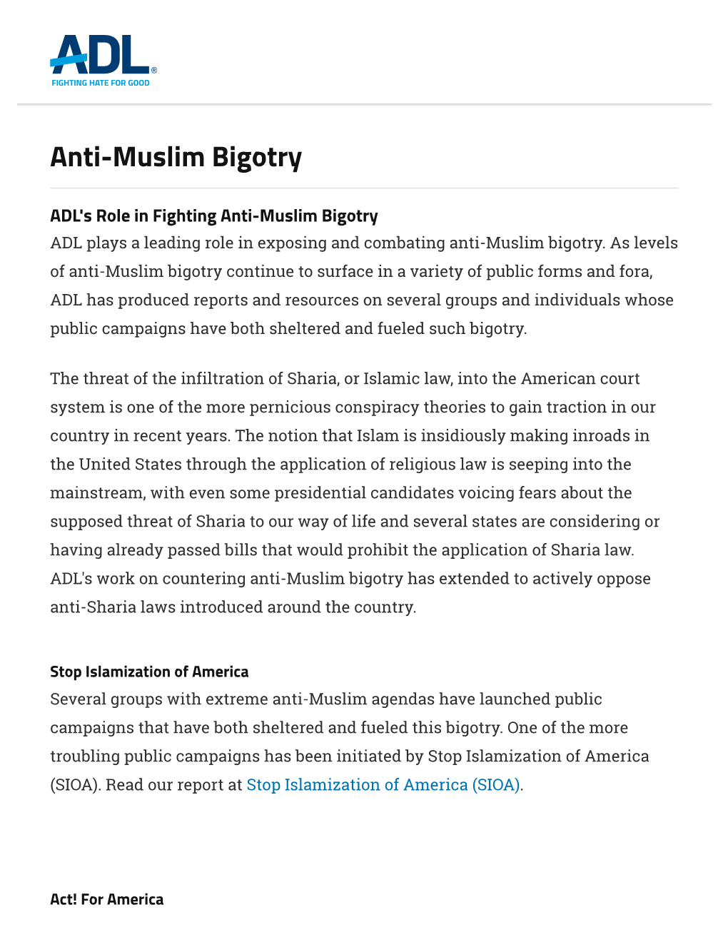 Anti-Muslim Bigotry