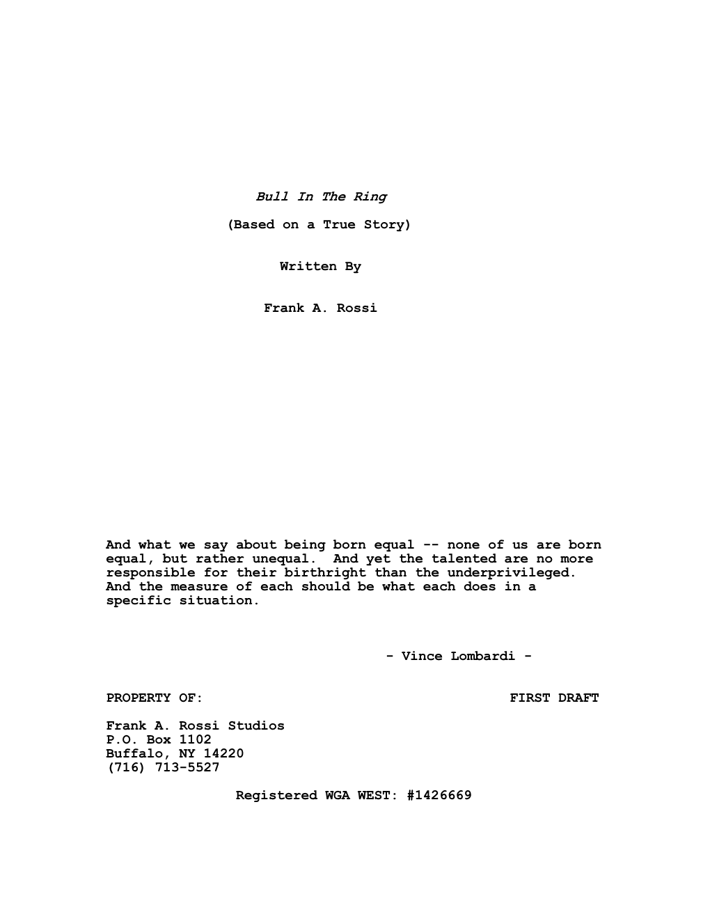 Bull in the Ring4 Script