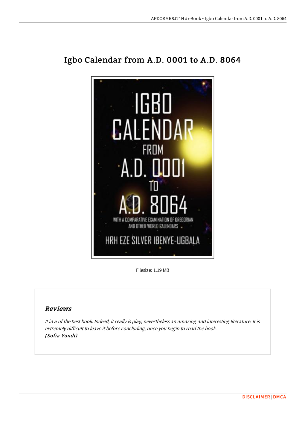 Download Kindle ^ Igbo Calendar from A.D. 0001 to A.D. 8064