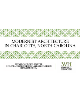 Architectural Survey of Huntersville, North Carolina