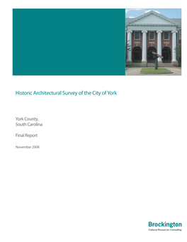 Historic Architectural Survey of the City of York