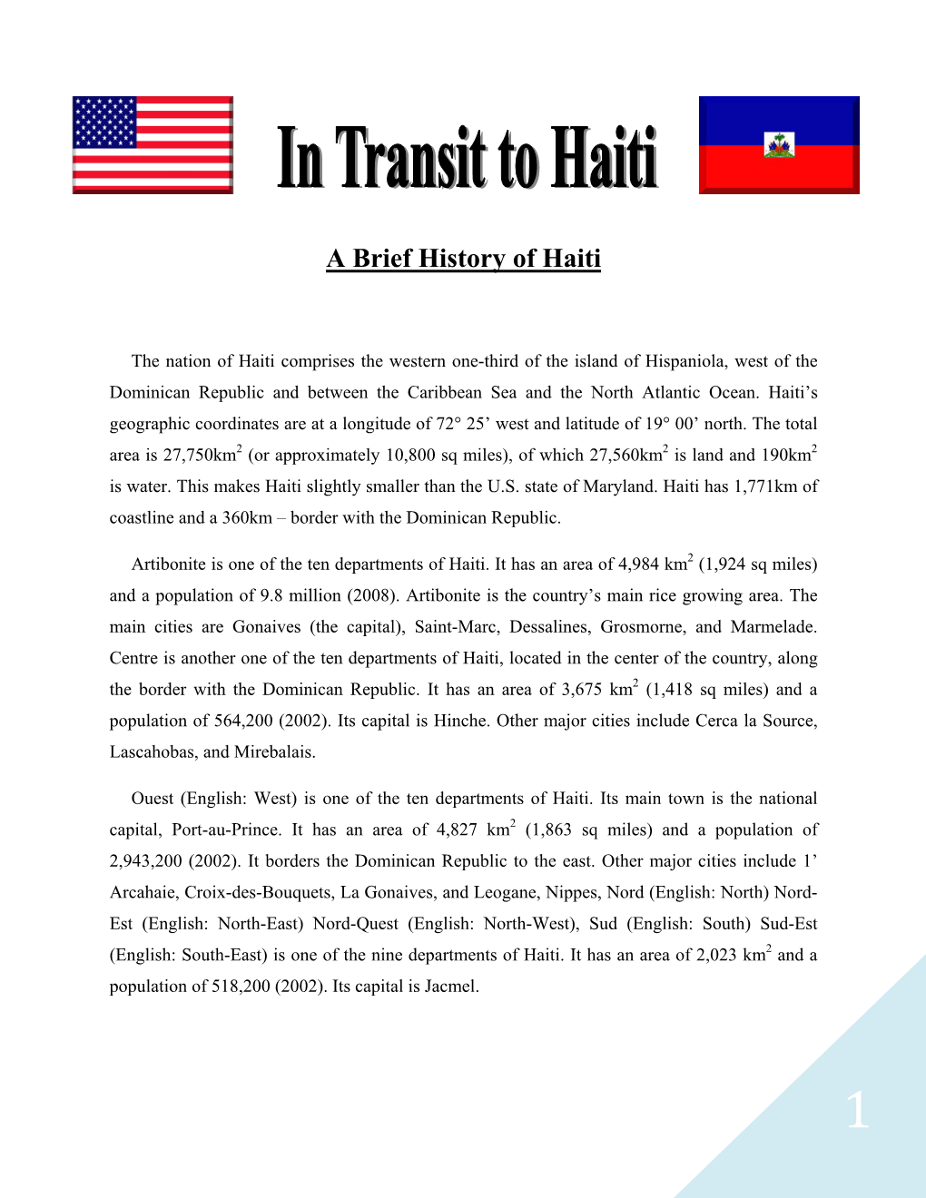 A Brief History of Haiti