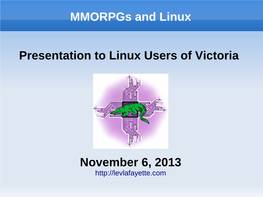 Mmorpgs and Linux