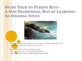 Study Tour to Puerto Rico A