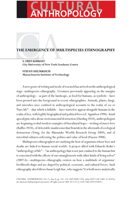 The Emergence of Multispecies Ethnography