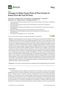 Changes in Major Insect Pests of Pine Forests in Korea Over the Last 50 Years