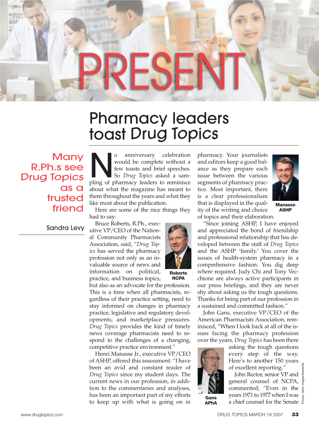 Pharmacy Leaders Toast Drug Topics