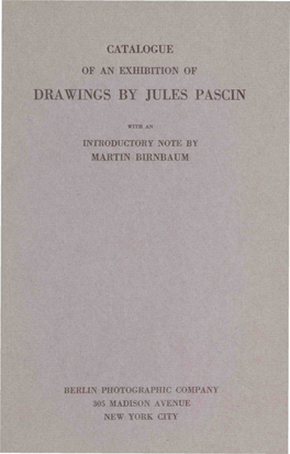 Drawings by Jules Pascin