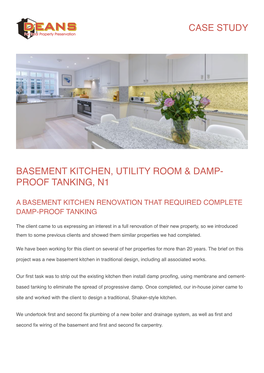 Case Study Basement Kitchen, Utility Room & Damp- Proof