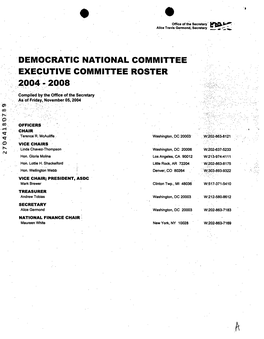 Democratic National Committee . Executive