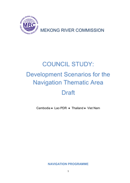 Development Scenarios for the Navigation Thematic Area Draft