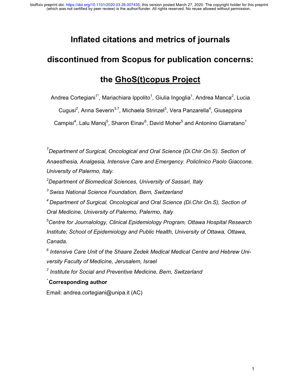 Inflated Citations and Metrics of Journals Discontinued from Scopus