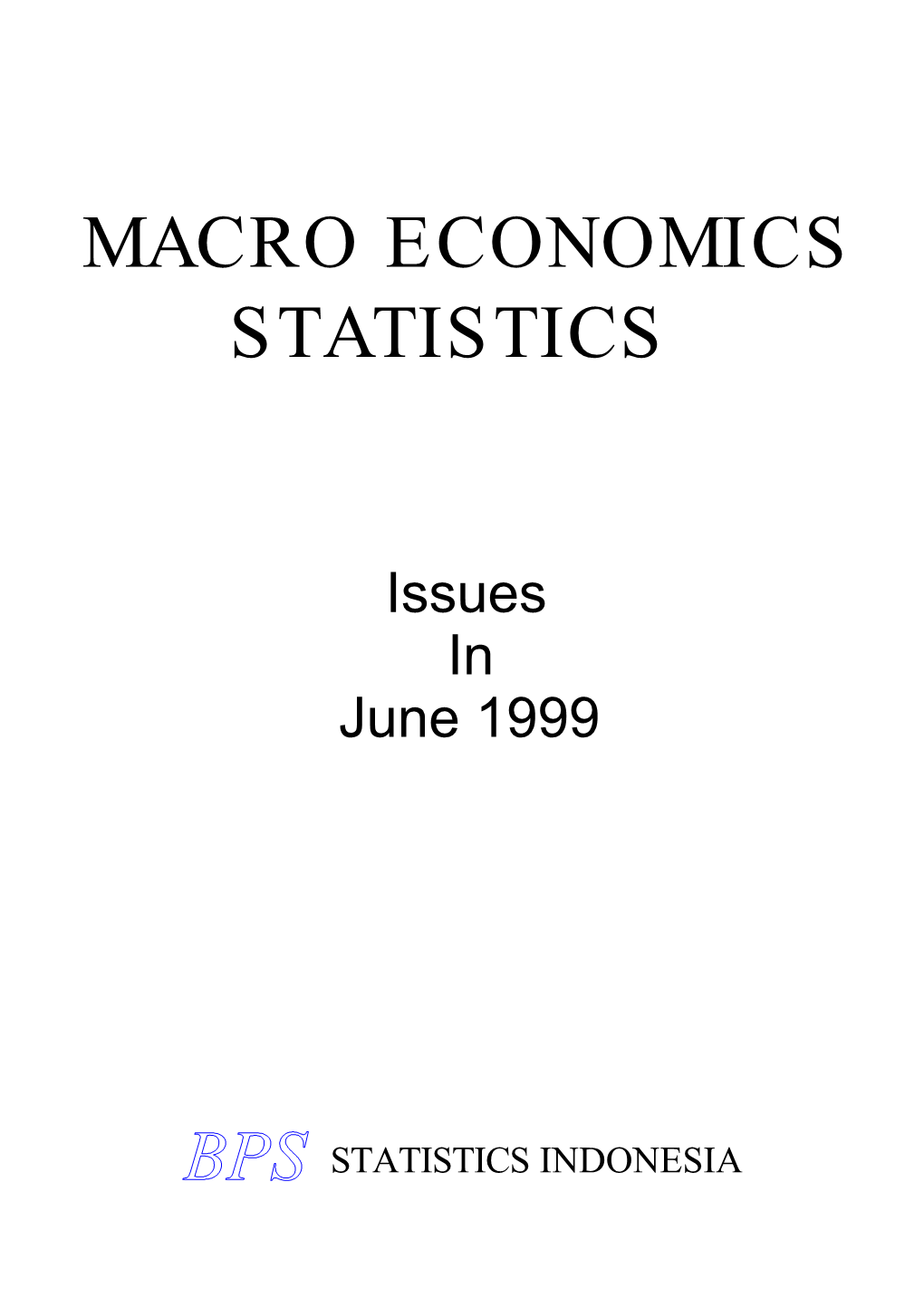 Macro Economics Statistics