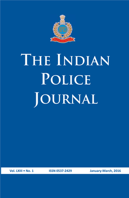 Indian Police Journal for the Year 2016