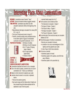 Interesting Facts About Lamentations.Pmd