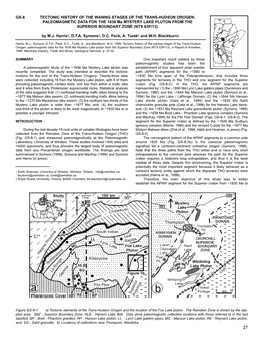 TECTONIC HISTORY of the WANING STAGES of the TRANS-HUDSON OROGEN: PALEOMAGNETIC DATA for the 1836 Ma MYSTERY LAKE PLUTON from the SUPERIOR BOUNDARY ZONE (NTS 63P/13)