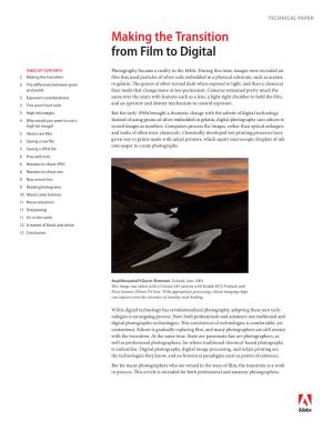 Making the Transition from Film to Digital