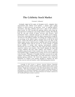 The Celebrity Stock Market