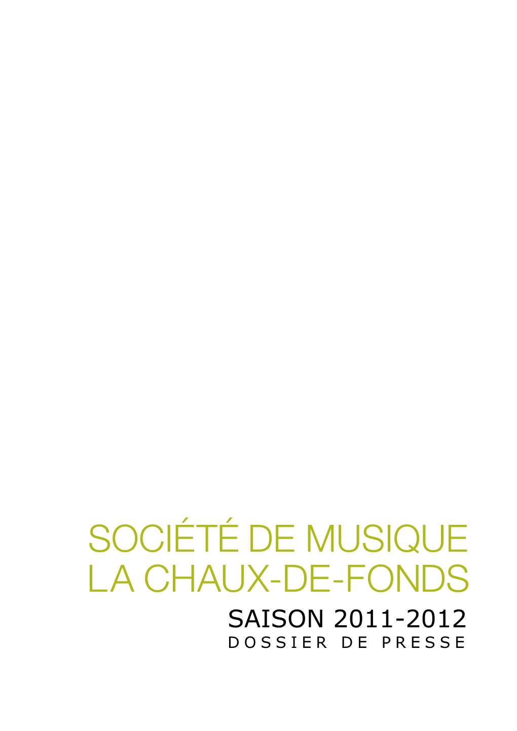 SDM 2011-2012 Dossier De Presse 13.09.2011