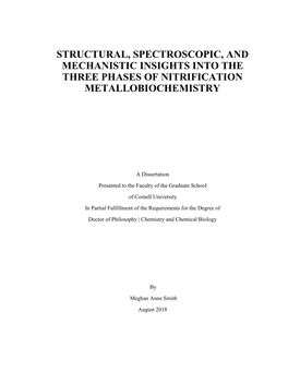 Structural, Spectroscopic, and Mechanistic Insights Into the Three Phases of Nitrification Metallobiochemistry