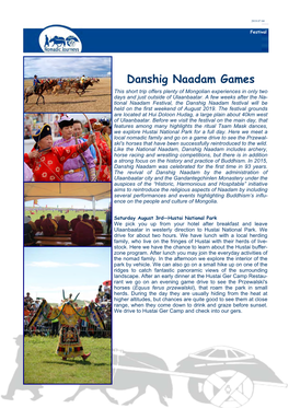 Danshig Naadam Games