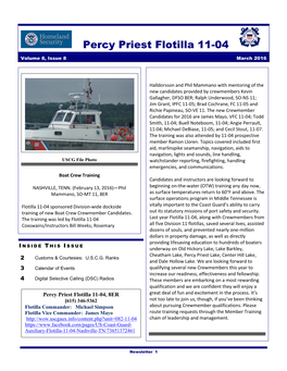 Percy Priest Flotilla 11-04 Volume 8, Issue 8 March 2016