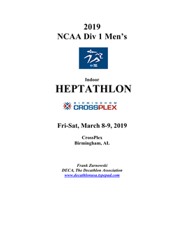2019 NCAA I Mens Heptathlon