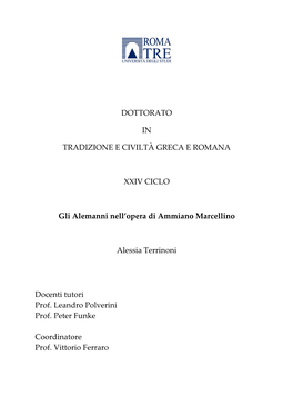 Gli Alemanni Nell'opera Di Ammiano Marcellino