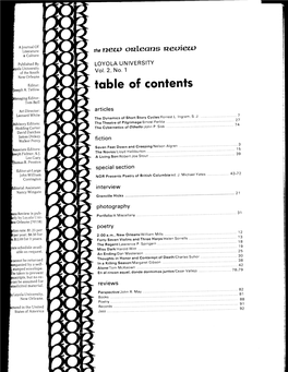 Table of Contents