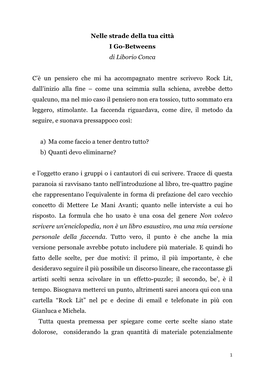 Nelle Strade Della Tua Città I Go-Betweens Di Liborio Conca C'è Un Pensiero Che Mi Ha Accompagnato Mentre Scrivevo Rock