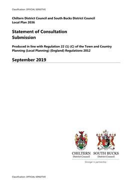 Statement of Consultation Submission September 2019