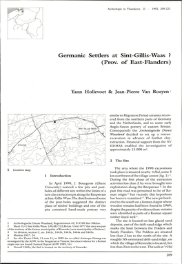 Germanic Settlers at Sint-Gillis-Waas ? (Prov. of East-Flanders)