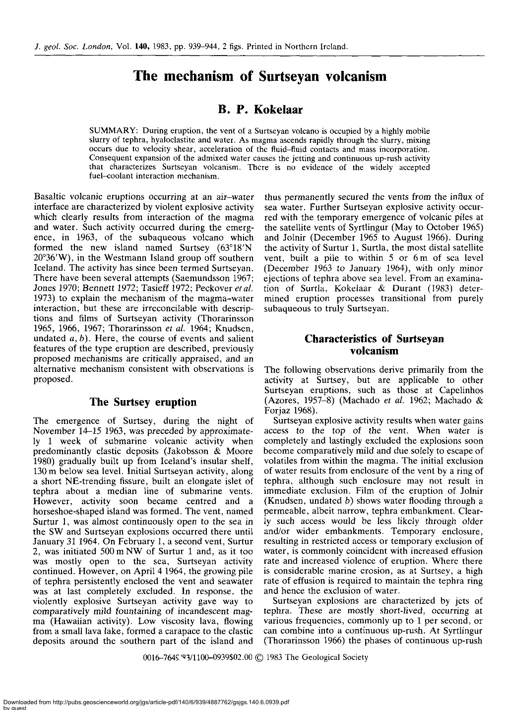 The Mechanism of Surtseyan Volcanism