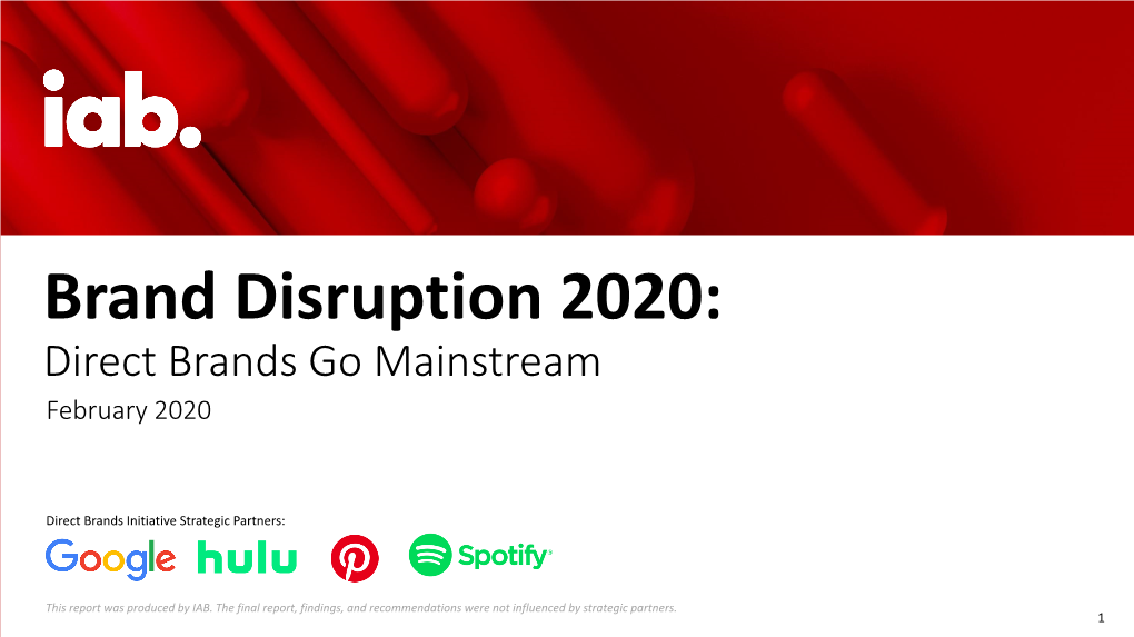 Brand Disruption 2020: Direct Brands Go Mainstream February 2020