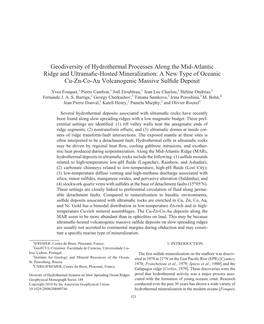 Geodiversity of Hydrothermal Processes Along the Mid-Atlantic